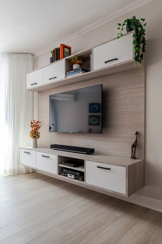 Projet Adoncour - Salon - Ébénisterie Armoires Créabec inc.